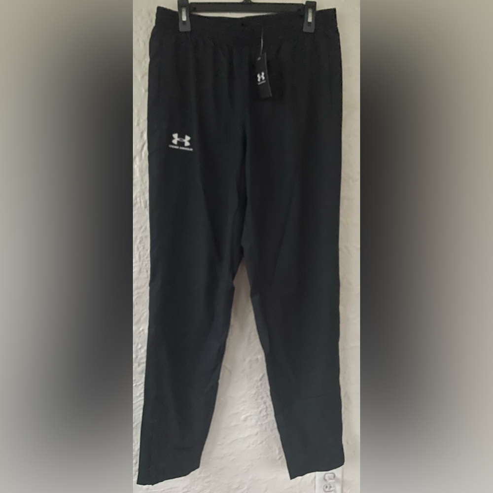 Under Armour black loose fit dry fit straight leg athletic pants, 2 PAIRS NWT; L